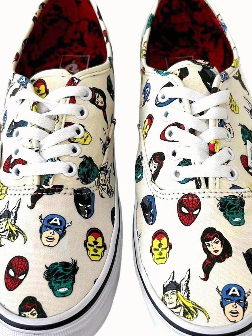 VANS x Marvel Authentic Classic Sneakers "Marvel Heads" Men's 10.5 | NEW | RARE